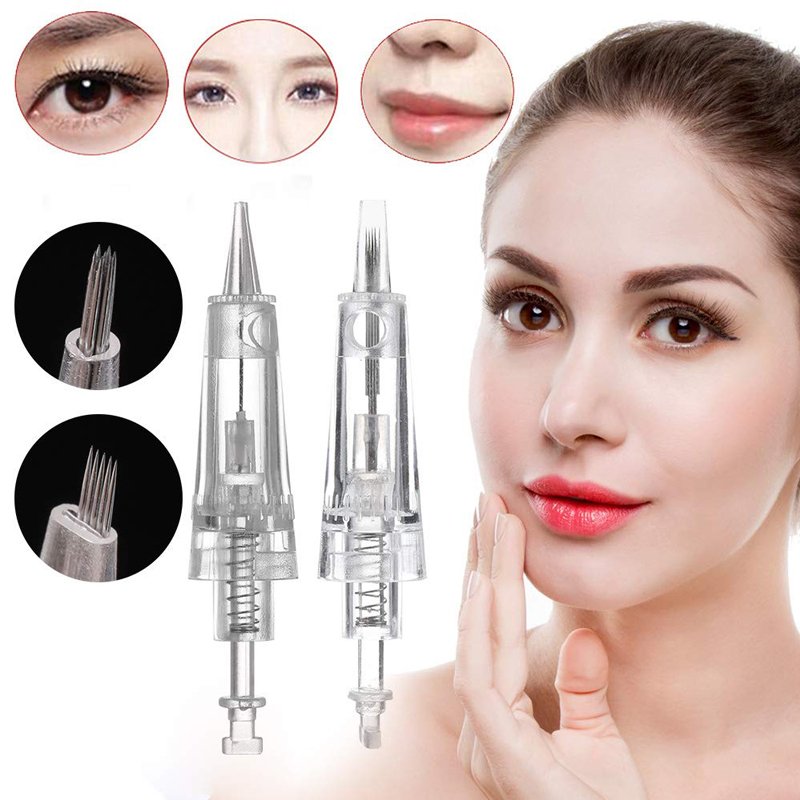Hotsale T shape 1RL Tattoo Needle Cartridge disposable permanent makeup cartridge needles For digital permanent makeup machine