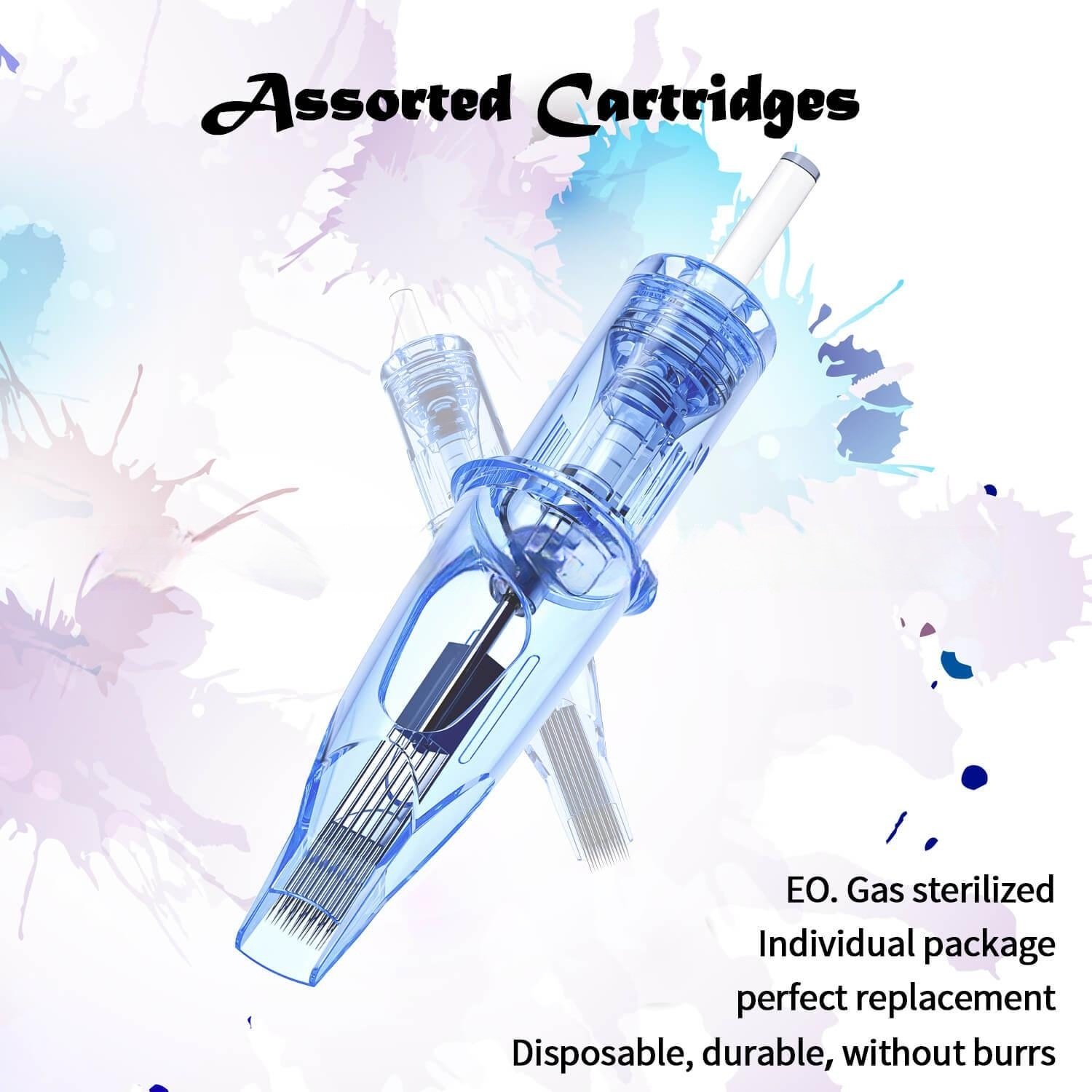 Tattoo Needle Cartridge Full Size 20pcs RM RL M1 RS Round Shade Round Liner Round Magnum Sterile Sealed Permanent Tattoo Needles