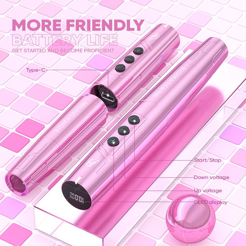 Stepless Adjustable Stroke 1000mah permanent makeup pmu machine wireless PMU Tattoo Pen machine TP006