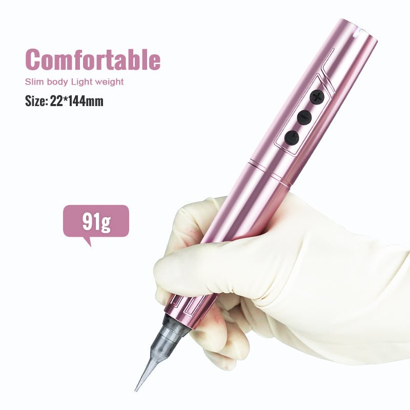 Stepless Adjustable Stroke 1000mah permanent makeup pmu machine wireless PMU Tattoo Pen machine TP006