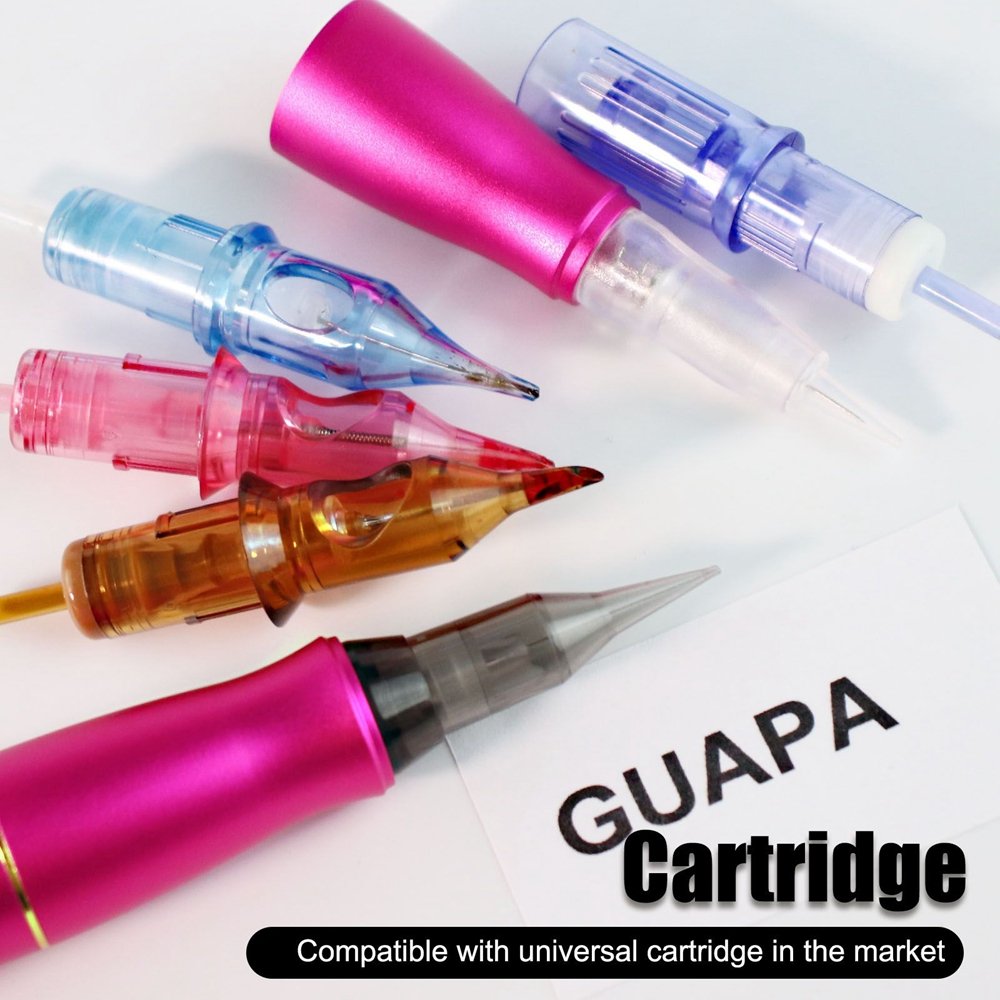 Newest Permanent Makeup Tattoo Machine with 2 Head Digital Eyebrow Tattoo Machine Pen Universal Tattoo Cartridge Needles