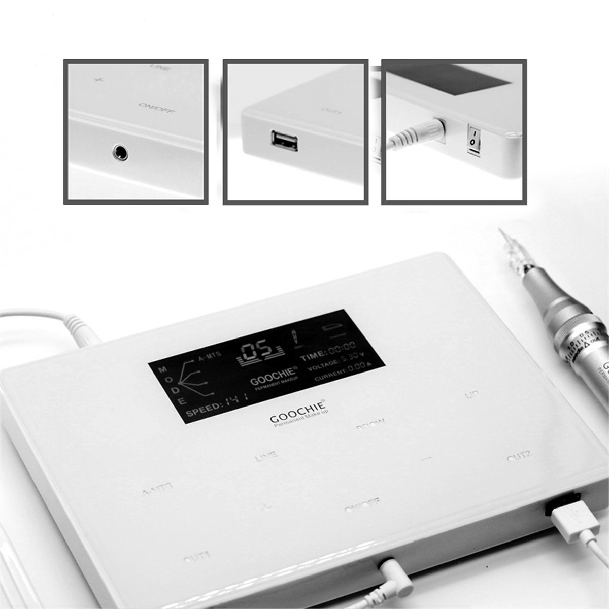 Hair Micropigmentation Permanent Makeup Machine kit Microblading Tattoo Machines with Swiss Motor Rotary Pen Cartridge needles