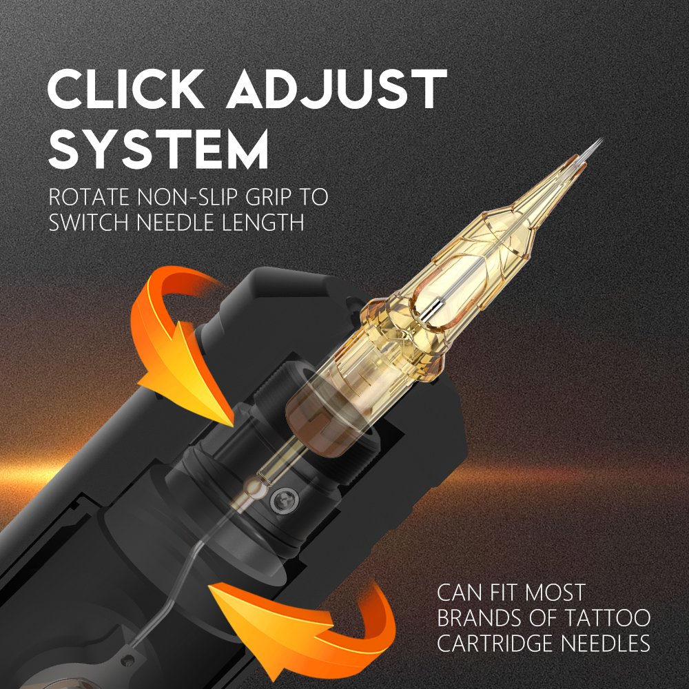 Ambition Ninja Max 3.5mm/4mm Big Stroke Powerful Coreless Motor Digital Wireless Rotary Tattoo Pen Machine for Body Art