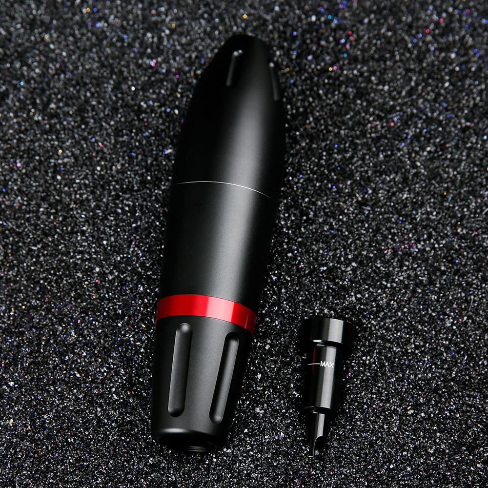 Noir Tattoo Pen Kit LCD Display Power Supply Inks Cup Pedal Permanent Makeup Machine 20Pcs 1RL Cartridge Needles Set
