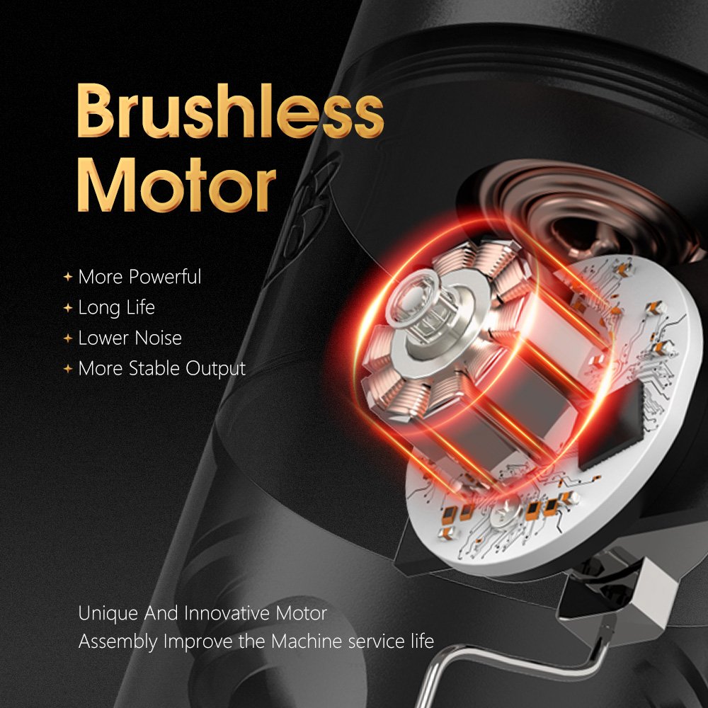 Ambition Vibe 2400mAh 2.5mm/3.5mm/4.0mm/4.5mm Stroke Professional Brushless Motor Wireless Tattoo Pen Machine for Body Art