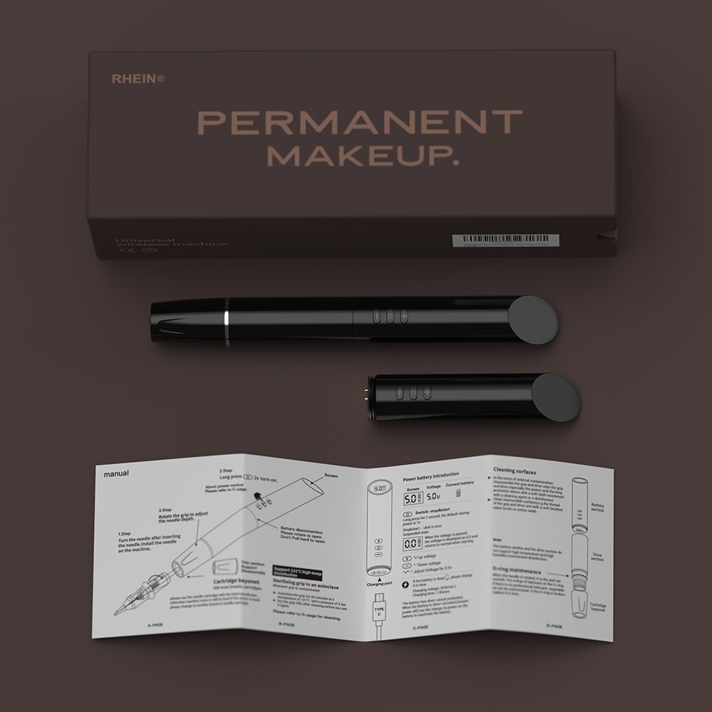 2024 Solong RHEIN EM162 High Quality OEM Tattoo Eyebrow Lip Eyeline Wireless Semi Permanent Makeup Machine for Beauty Salon