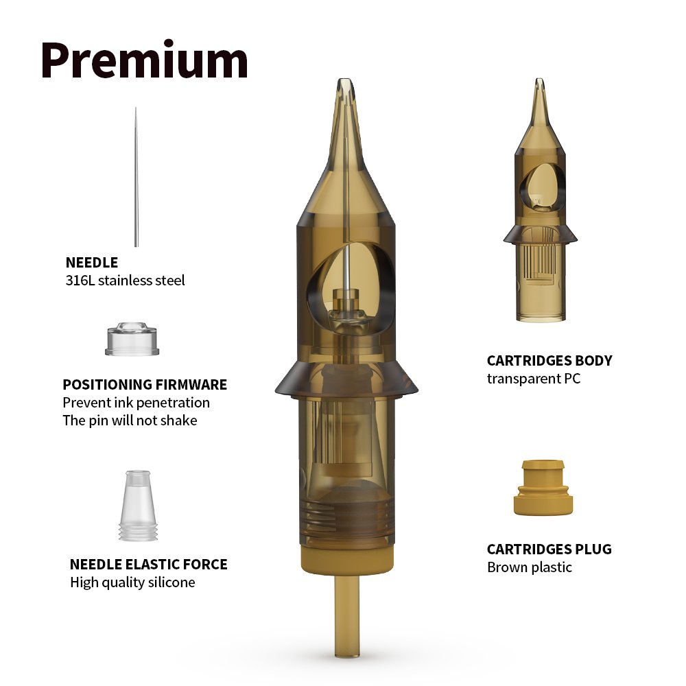 Professional Stainless Steel Disposable Cartridge Tattoo Needle For Permanent Makeup Tattoo Machine Tattoo Supplies
