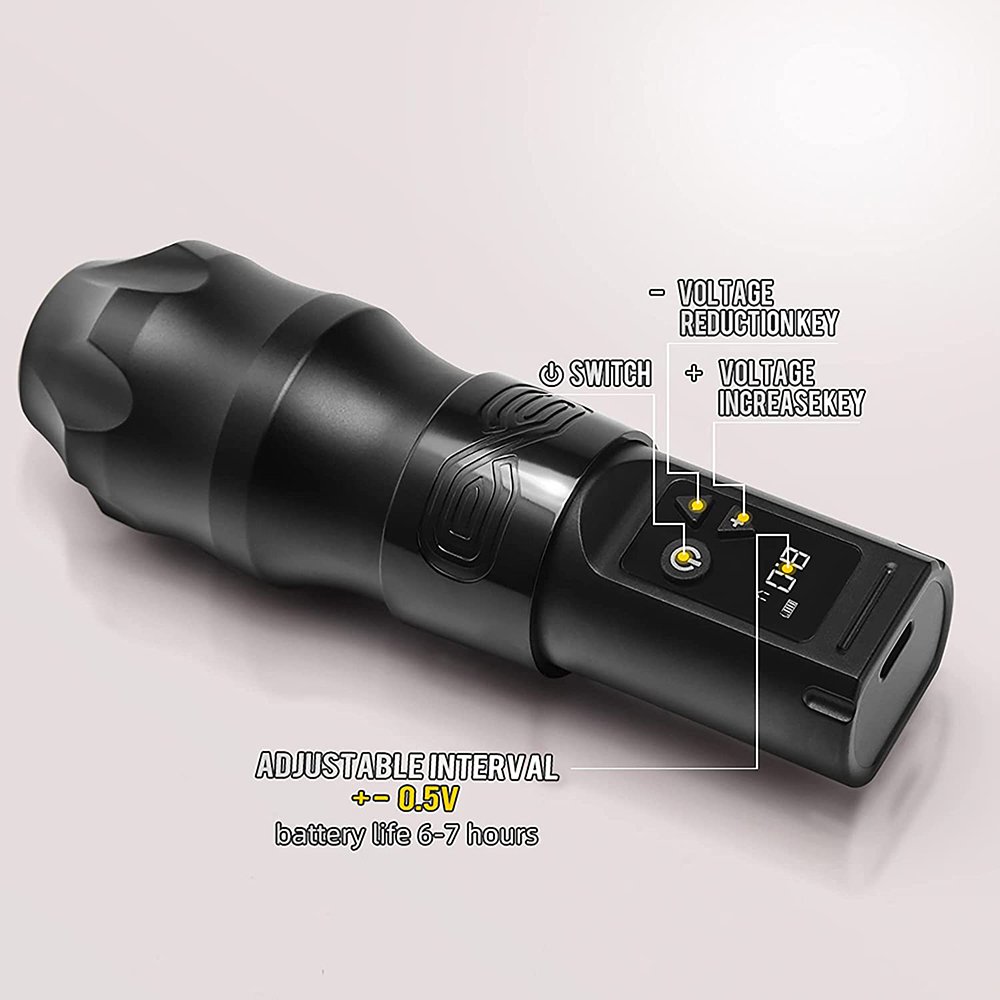 XNET Moteng Powerful Coreless Motor 4mm Stroke Professional Wireless Tattoo Machine Pen Gun for Tattoo Artist