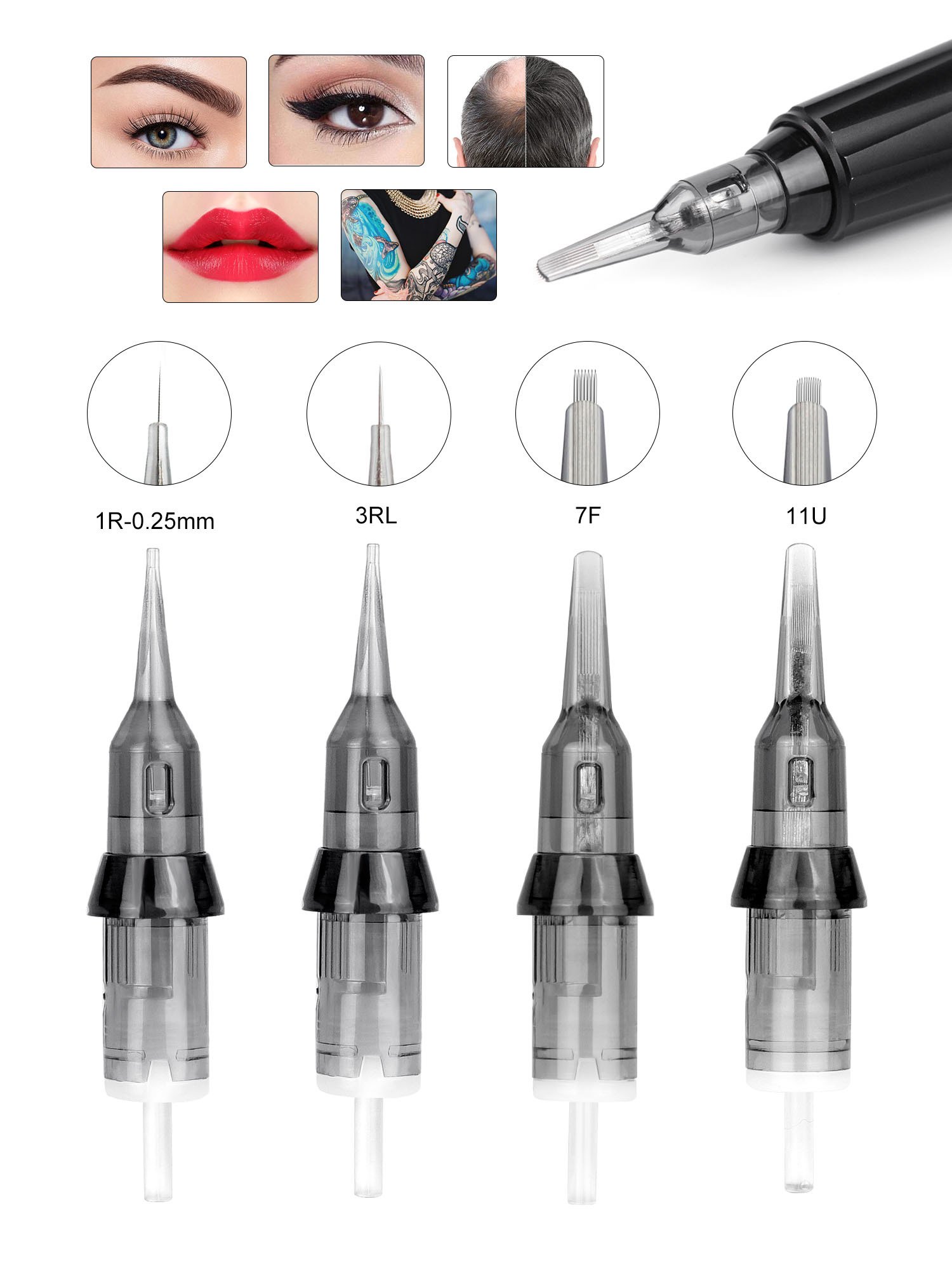 Thunderlord tattoo needle cartridge permanent makeup tattoo cartridge needle with custom box for eyebrow tattoo machine