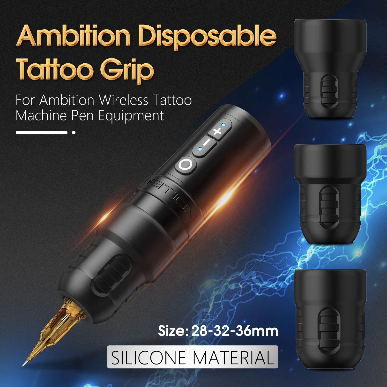 Ambition Flash Max 2400mAh 4mm Stroke Powerful Brushless Motor Straight Drive Rod Wireless Tattoo Machine Pen for Body Art
