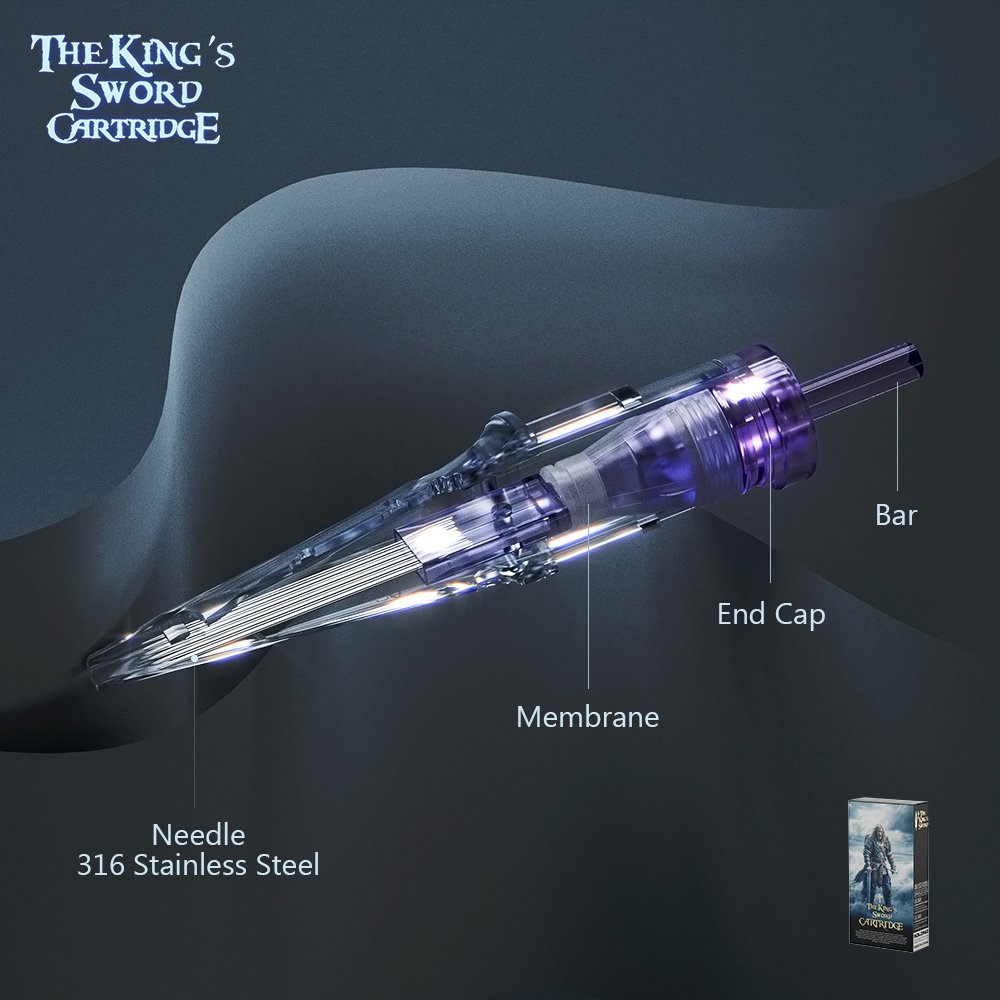 2024 New Tattoo Needle Cartridge The King's Sword 20pcs/box Boutique Permanent Makeup Needle Cartridge