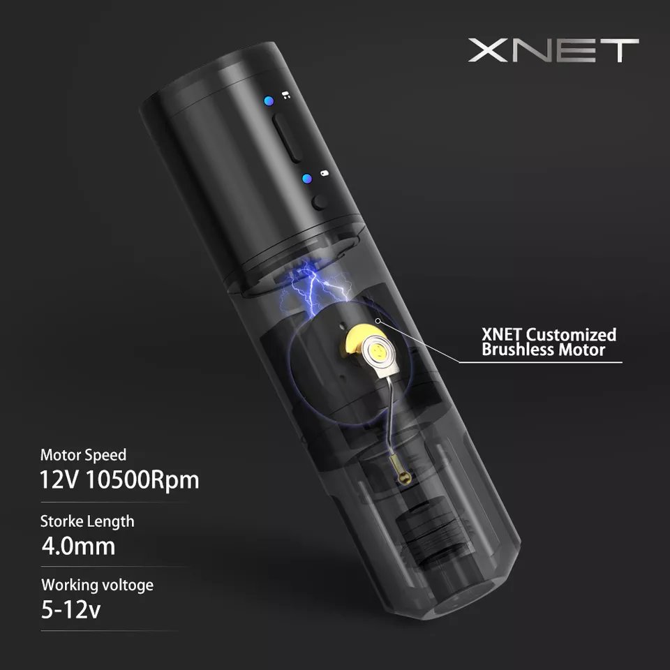 Wireless Rotary Tattoo Machine Pen XNET Elite Lithium Battery Tattoo Pen Professional Tattoo Gun For Body Art