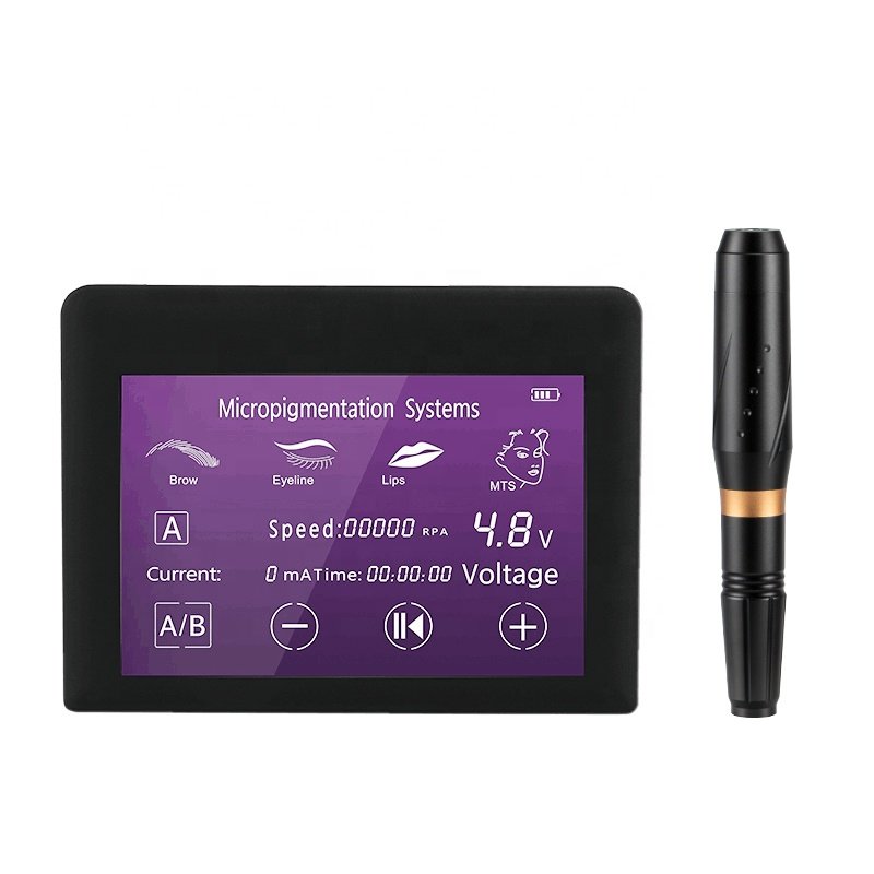 Factory Direct Price Digital Tattoo Semipermanent Makeup Tattoo Machine Kit Touch Screen Power Supply