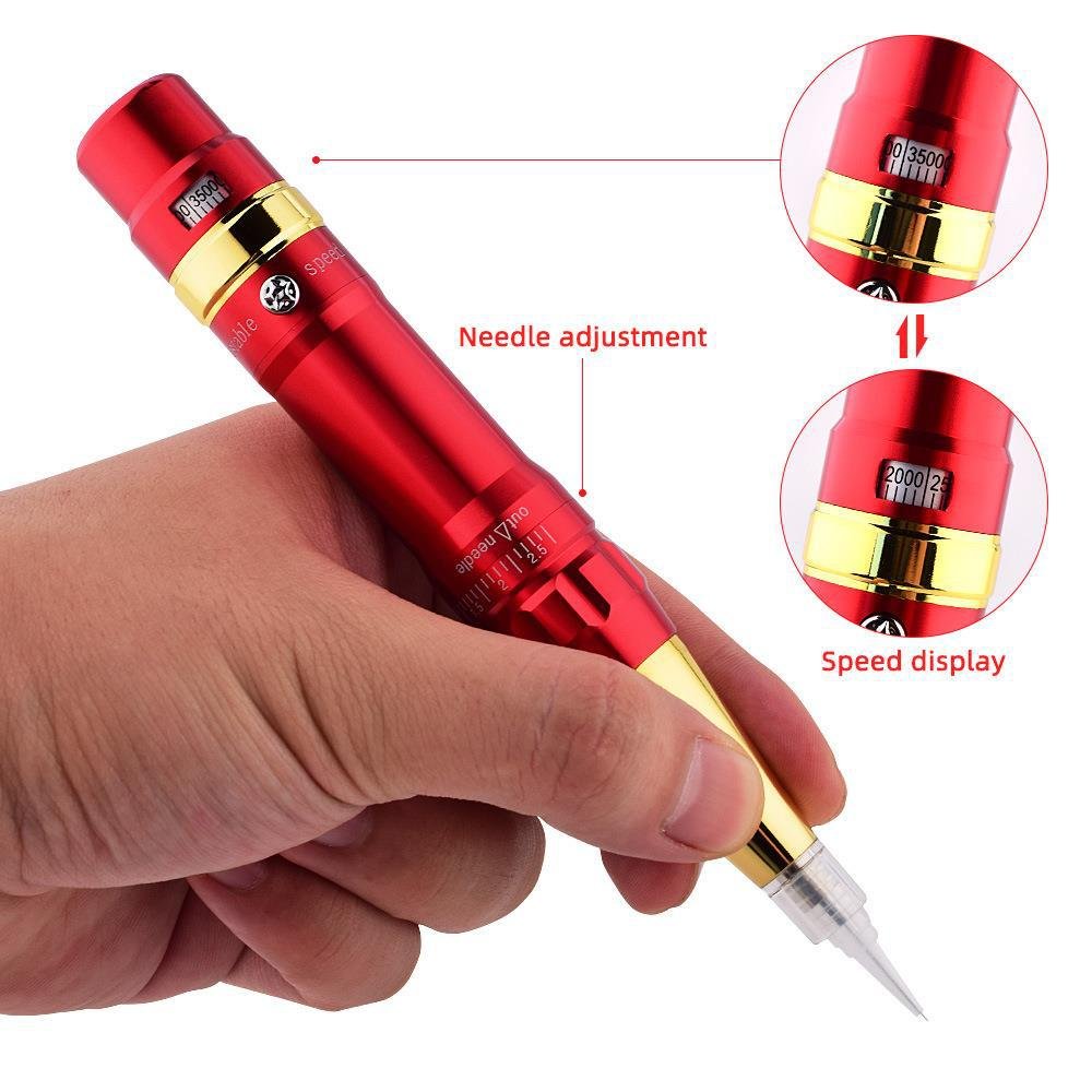 Professional Wireless Rechargeable Digital Permanent Makeup Tattoo Machine Stainless Steel Electric Microblading Machine