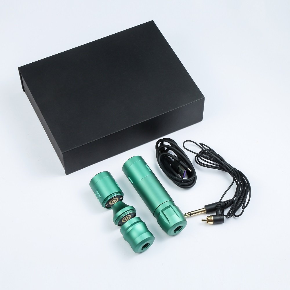 Rechargeable Wireless Rotary Tattoo Machine Kit Electric PMU Power Tattoo Pen with Permanent Feature Battery Operated