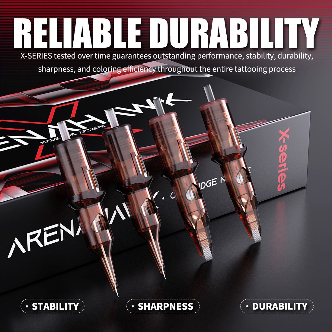 Dragonhawk Higher Cost Performance ARENAHAWK X Dark Red Tattoo Cartridge Needle Low Price