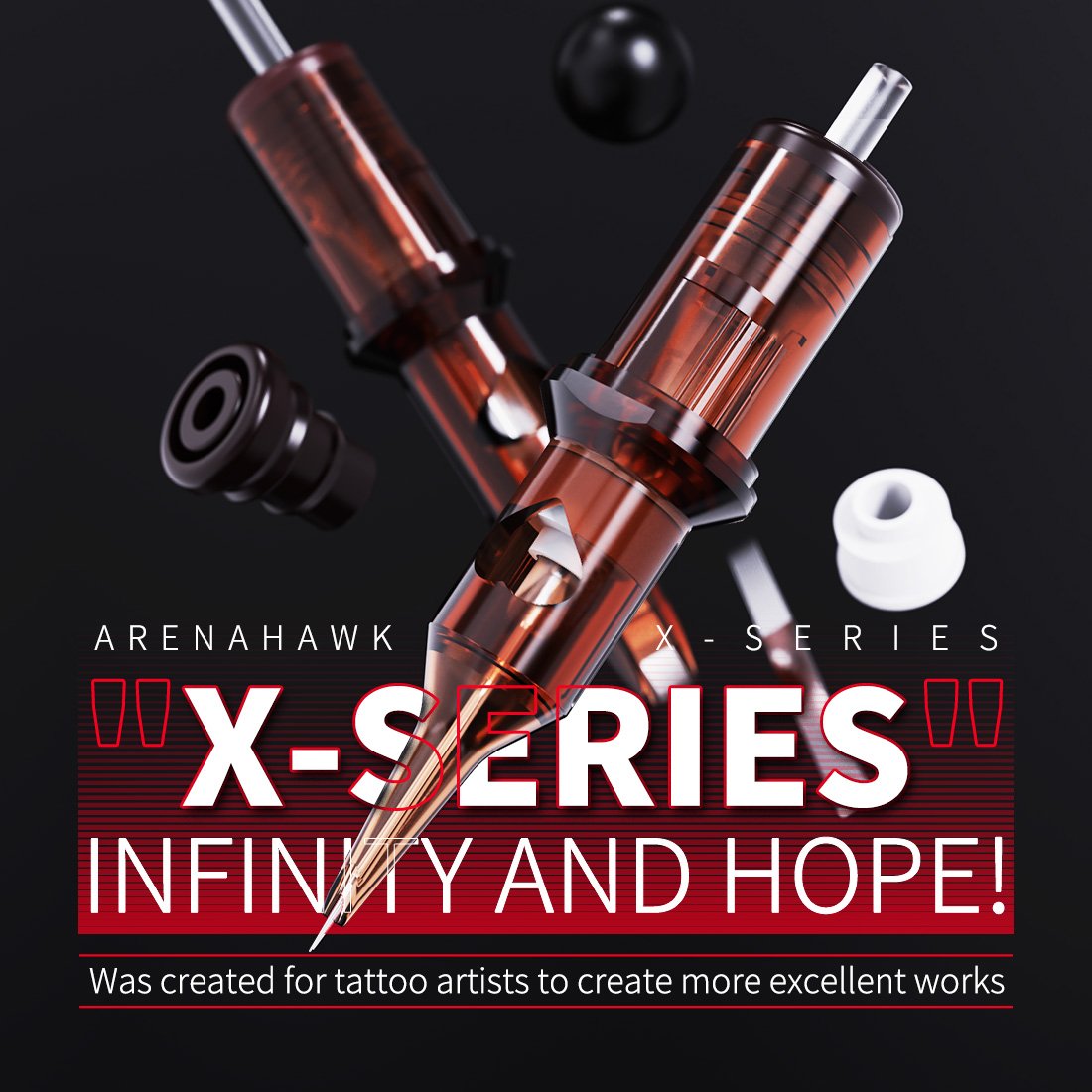 Dragonhawk Higher Cost Performance ARENAHAWK X Dark Red Tattoo Cartridge Needle Low Price