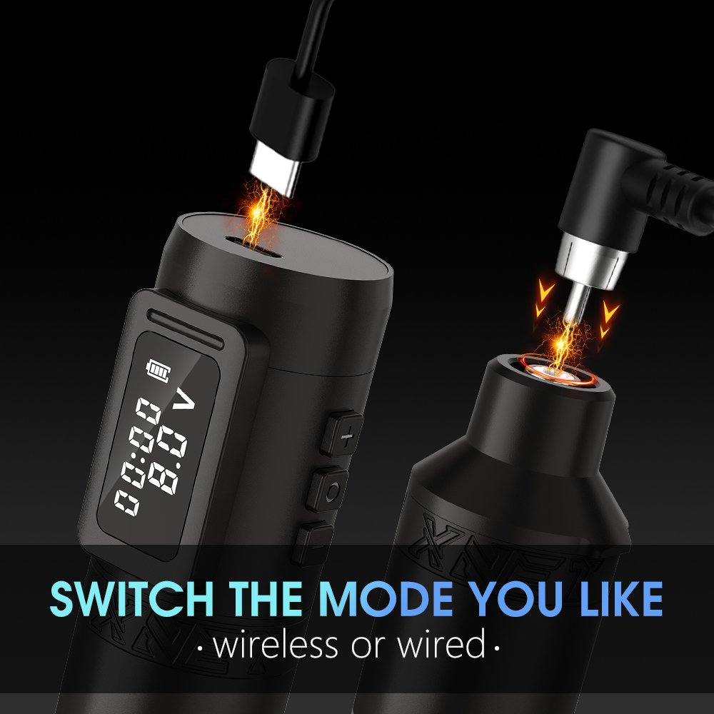XNET Vane 3.5mm/4.0mm Stroke Powerful Brushless Motor Rotary Pen Wireless Tattoo Machine for Body Art