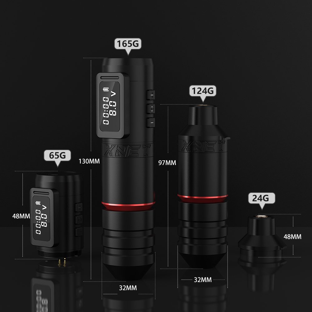 XNET Vane 3.5mm/4.0mm Stroke Powerful Brushless Motor Rotary Pen Wireless Tattoo Machine for Body Art