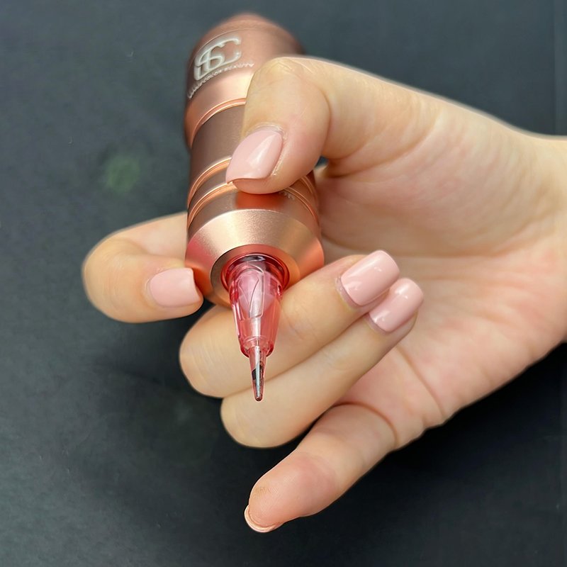 Aurora Wireless PMU Tattoo Gun Cosmetic Lithium Battery for Eyebrow and Permanent Makeup Includes 3 Tattoo Cartridge Needles