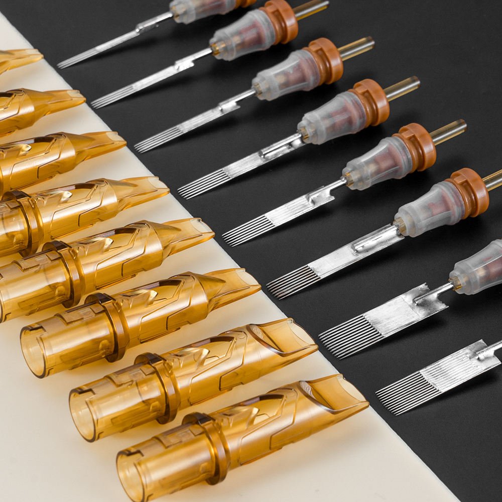 Ambition Wholesale 20pcs 0.3mm RL RS Tattoo Needle Professional Round Liner Curved Magnum Tattoo Cartridges For Tattoo Machine