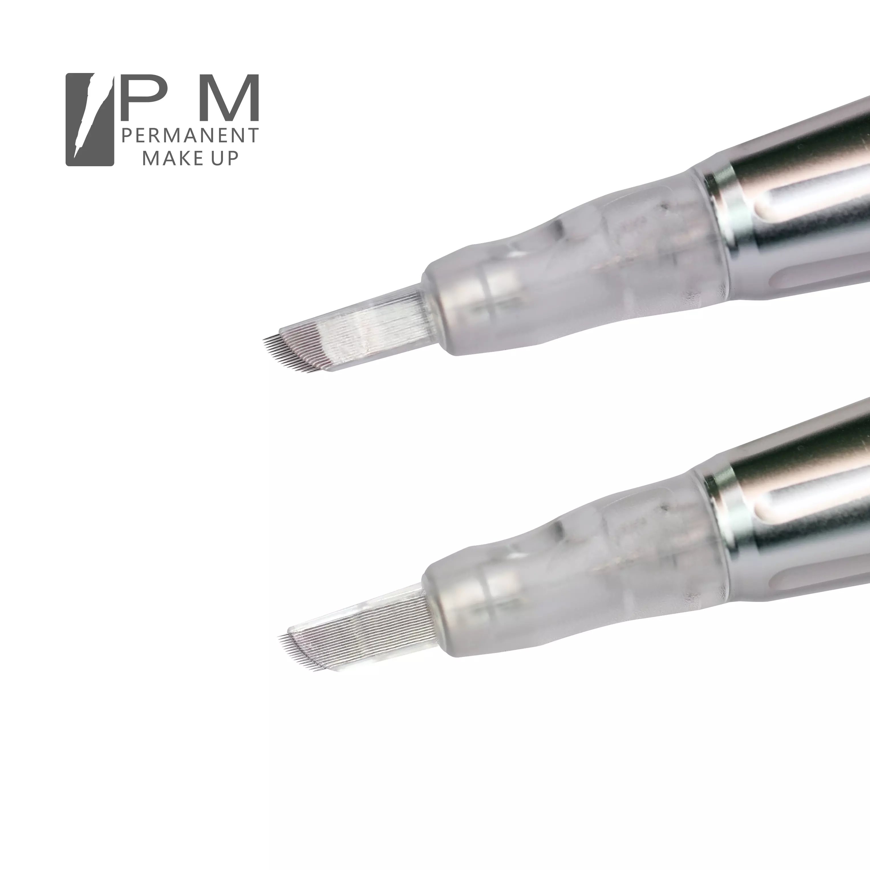 PM K2 Hair Strokes Microblading Microshading Tattoo With 15pcs R1 Cartridge Needles PMU Machine