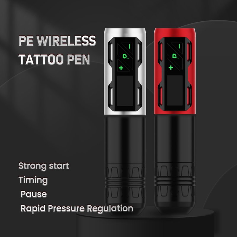 2021 EZ Newest Black Digital Scream Charging Wireless P make up Tattoo Machine Pen For Cartridge Tattoo Needle