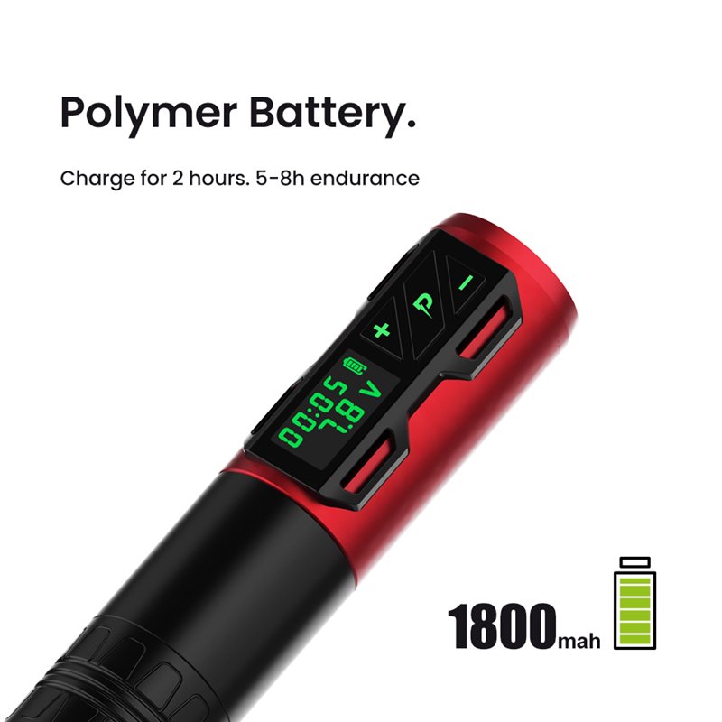2021 EZ Newest Black Digital Scream Charging Wireless P make up Tattoo Machine Pen For Cartridge Tattoo Needle