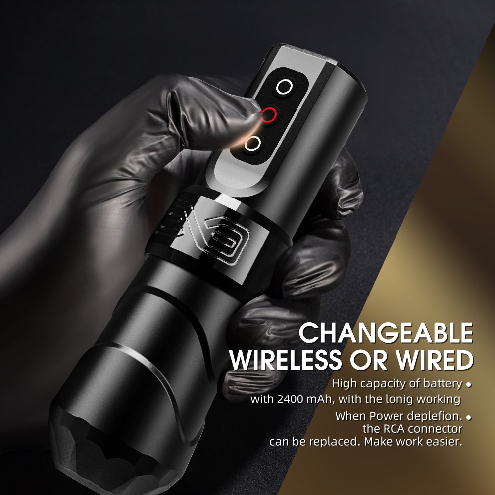 Ambition F L U X M A X Professional Powerful Coreless Motor Rotary Wireless Tattoo Machine Pen with Digital LED Display Battery