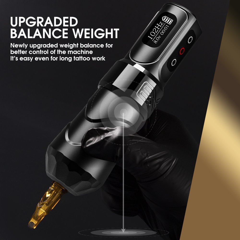 Ambition F L U X M A X Professional Powerful Coreless Motor Rotary Wireless Tattoo Machine Pen with Digital LED Display Battery