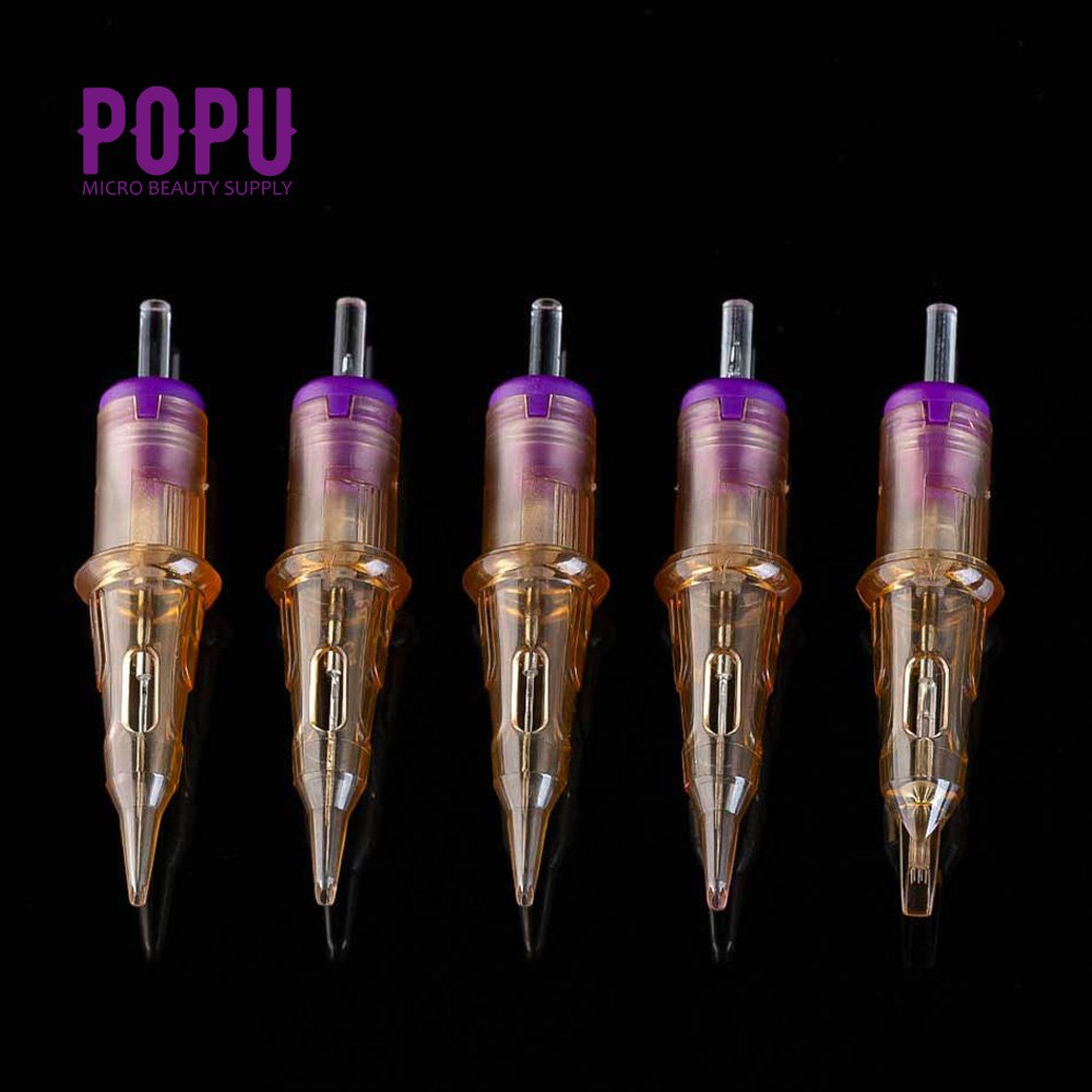 POPU Premium 1RL 3RL CE Certified Hair Stroke Nano Stroke SMP PMU Needles Tattoo Cartridge Needle