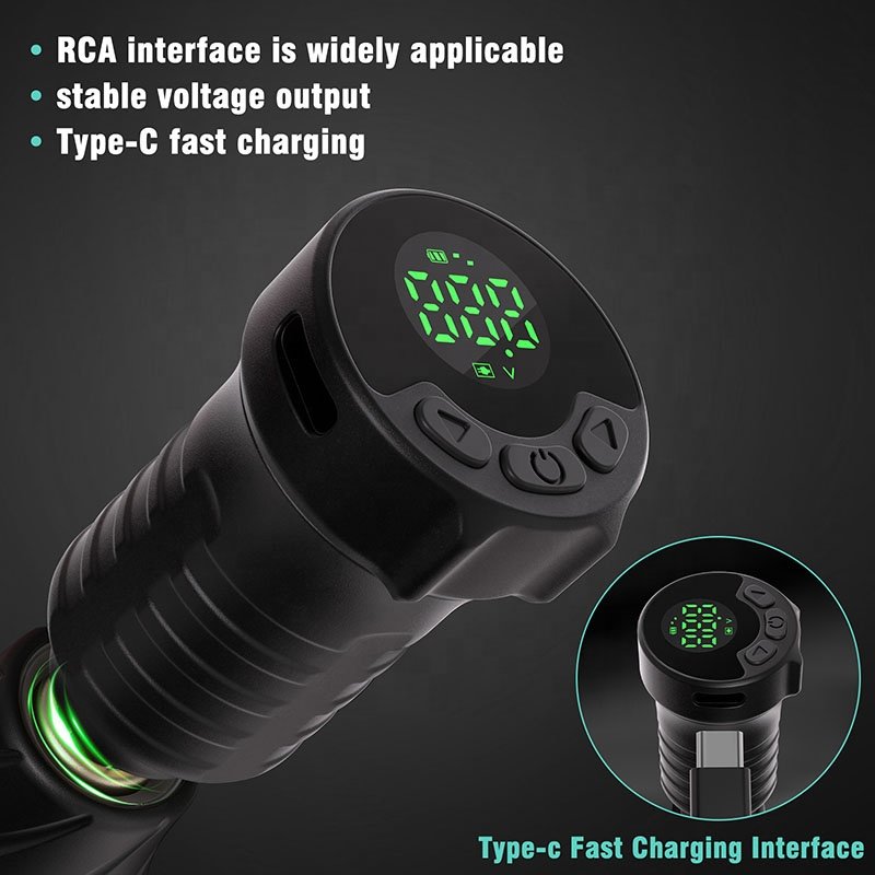 Wholesale Flux Portable Wolu Red Electric Adjustable Stroke Eyebrow Tattoo Gun Pen Set Rotary Wireless Full Tattoo Machine Kit