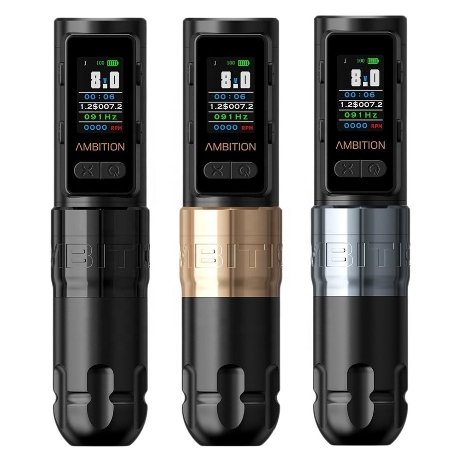 Ambition Official Manufacturer Professional Wireless Rotary Tattoo Pen Machine Gun for Tattoo Artist Body Art
