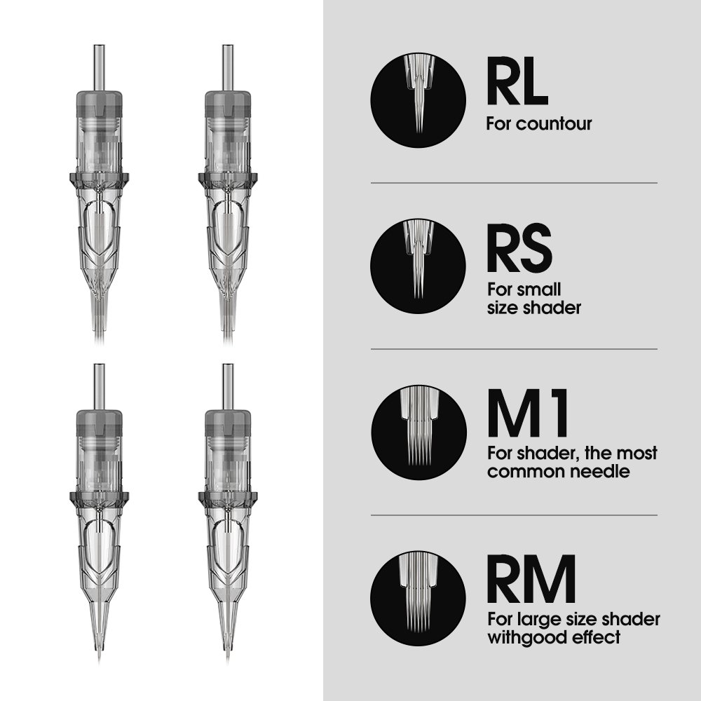 XNET X-RAY Wholesale Custom 20pcs Premium RL Round Liner Tattoo Needle Cartridges for Tattoo Artists Permanent Makeup