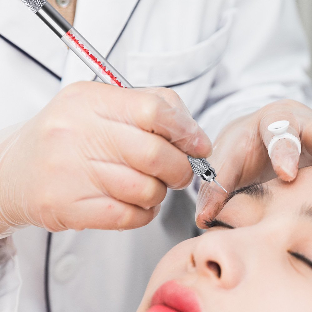 Hadiyah Wholesale High Quality Crystal Dual Head Microblading Permanent Makeup Manual Pen Eyebrow Tattoo Accessories