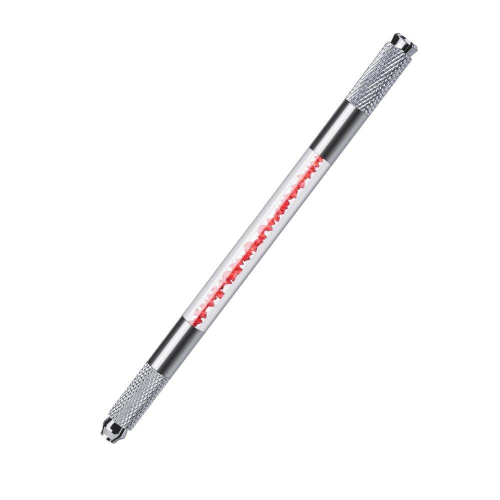 Hadiyah Wholesale High Quality Crystal Dual Head Microblading Permanent Makeup Manual Pen Eyebrow Tattoo Accessories