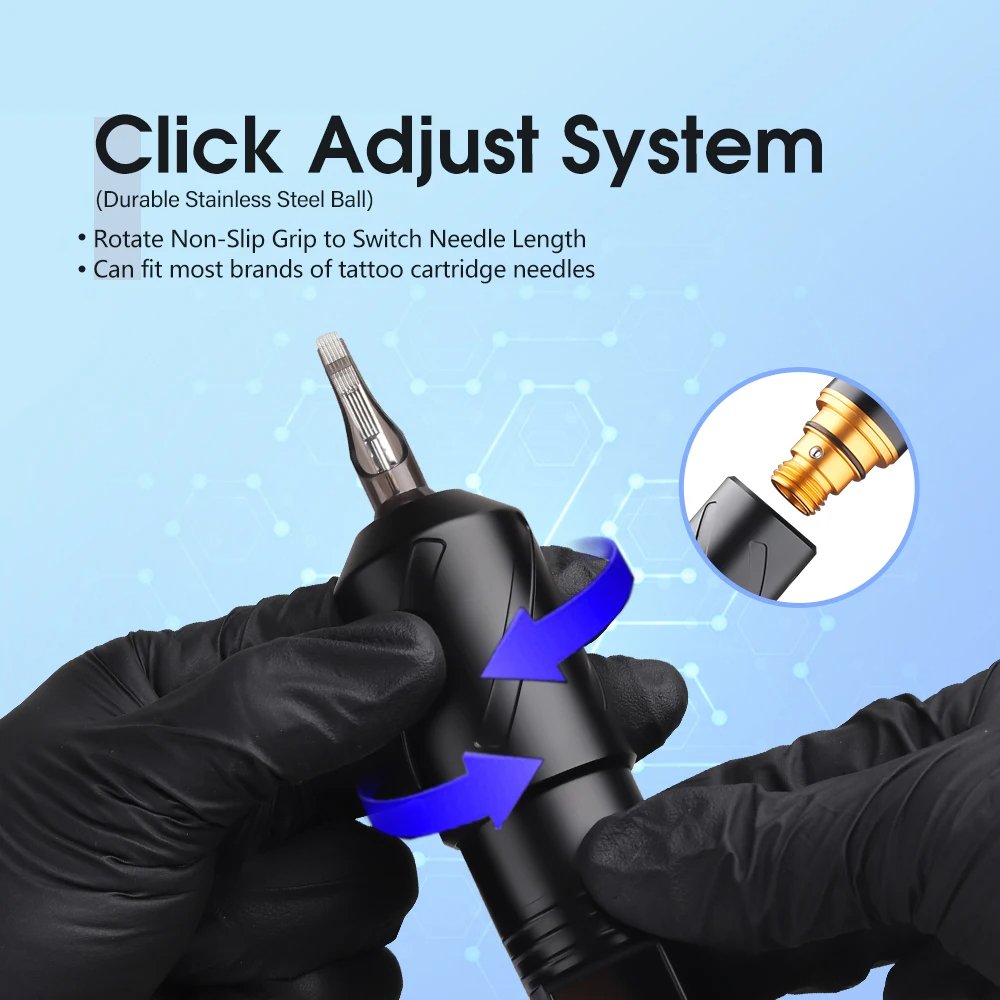 Ambition Portable Double 1800mAh Digital Display Battery Professional Wireless Tattoo Machine Pen for Permanent Makeup Body Art