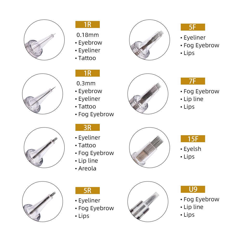 tattoo needle cartridgel Eyebrow Tattoo Needles Disposable Permanent Makeup Screw Cartridge Needles