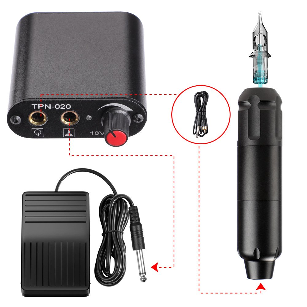 Easy Operation Complete Motor Tattoo Pen Tattoo Needle Rotary Tattoo Machine Kit