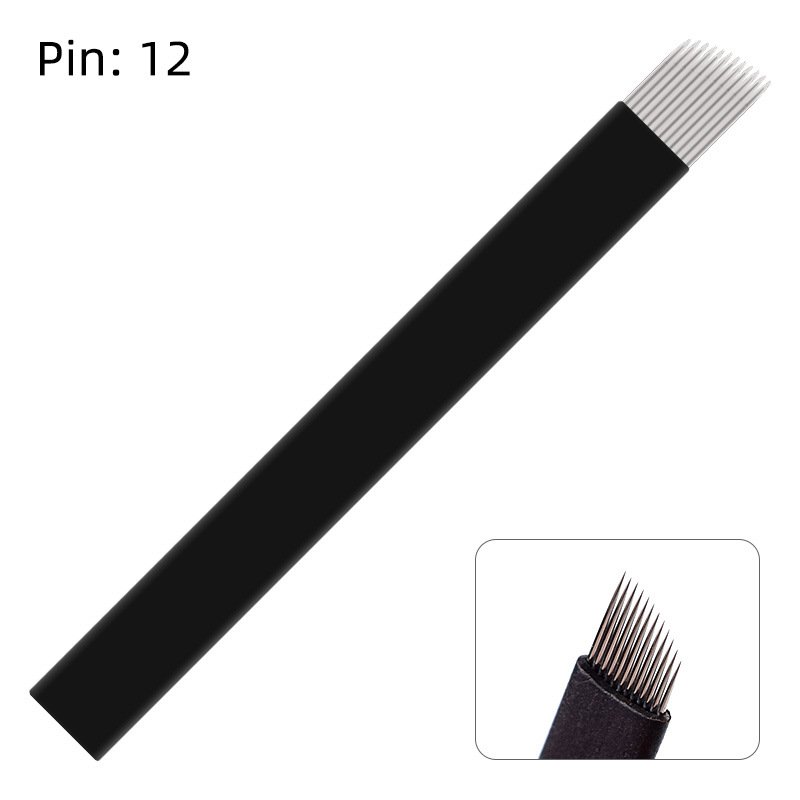 Disposable Micro Blade Nano Blade 0.18mm Black Sharp 12/14/16 Needle Permanent Makeup Tattoo Micro Blade Needle 18u