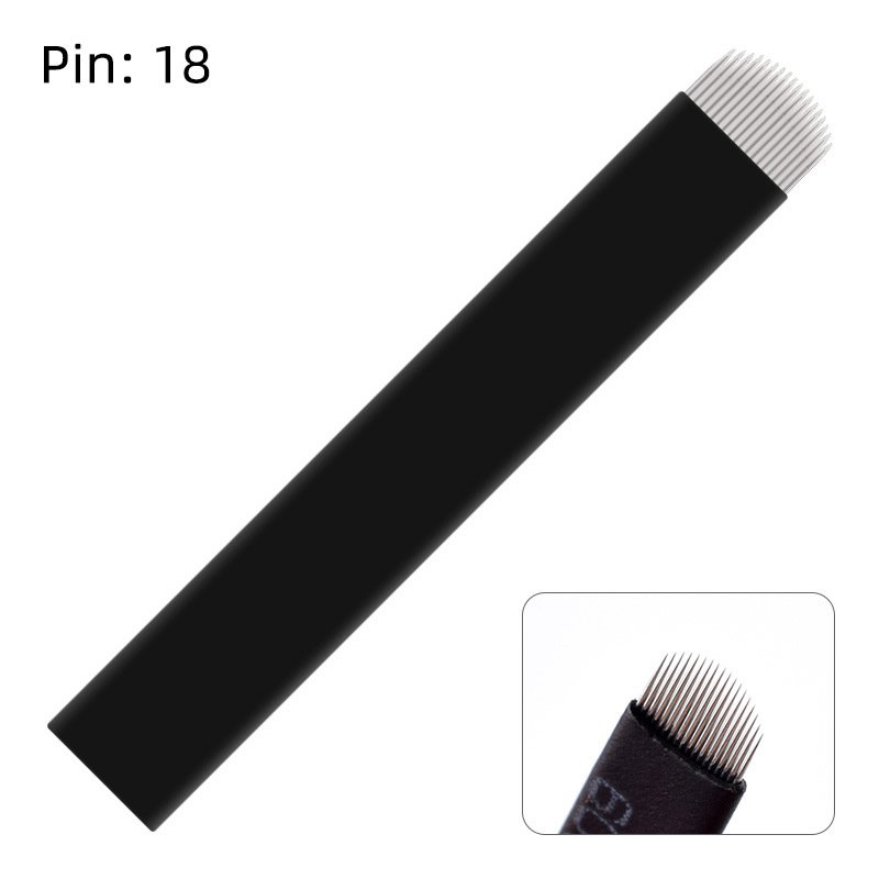 Disposable Micro Blade Nano Blade 0.18mm Black Sharp 12/14/16 Needle Permanent Makeup Tattoo Micro Blade Needle 18u