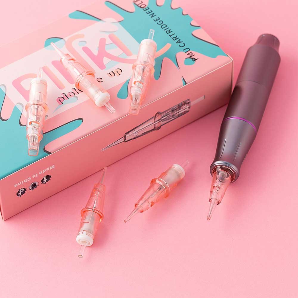 High Quality Wholesale Disposable Pink Permanent Makeup cartridge needles Tattoo SMP Cartridge Needles