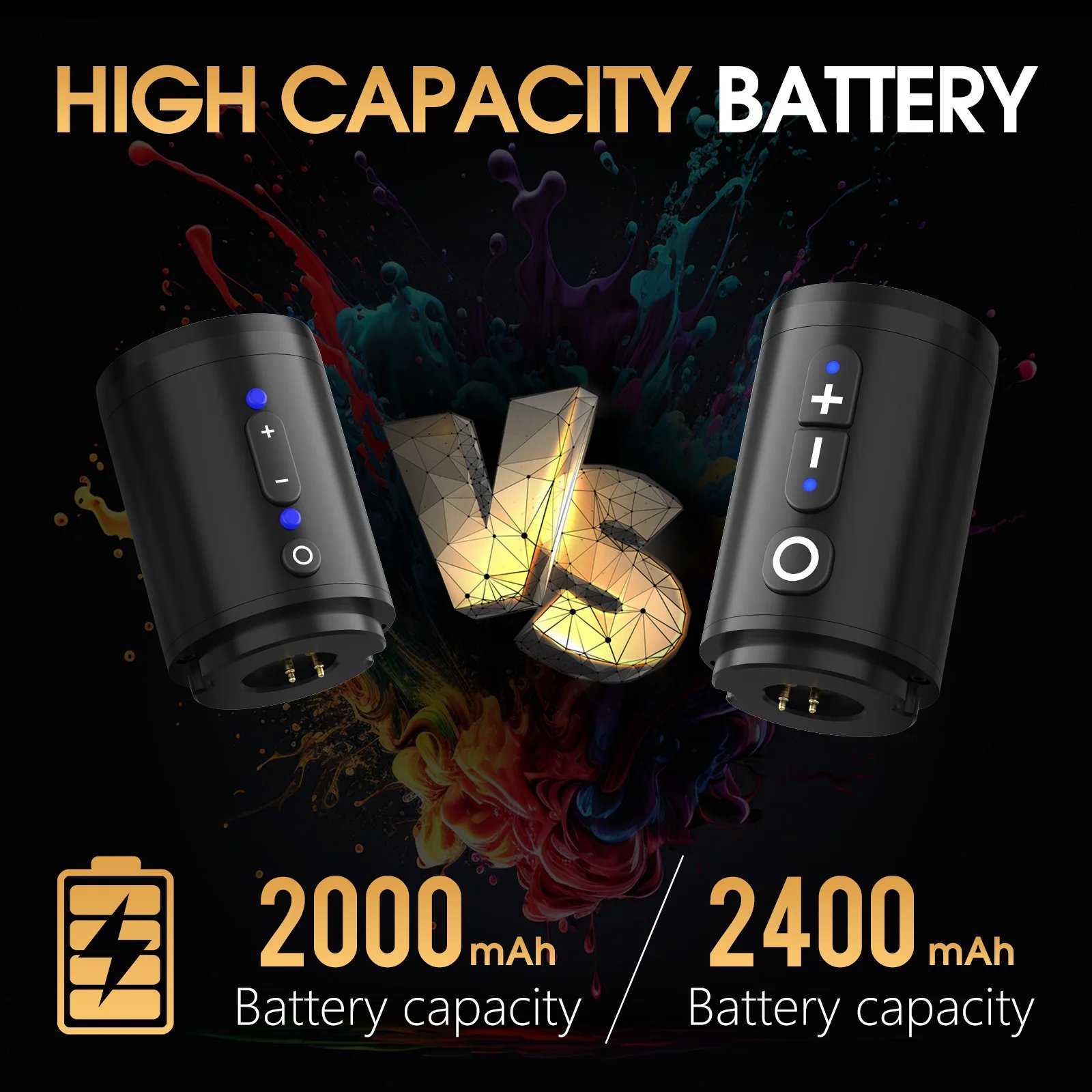 Ambition Ninja 2400mAh 4mm/3.5mm Stroke Digital Display Professional Wireless Rotary Tattoo Pen Machine for Body Art