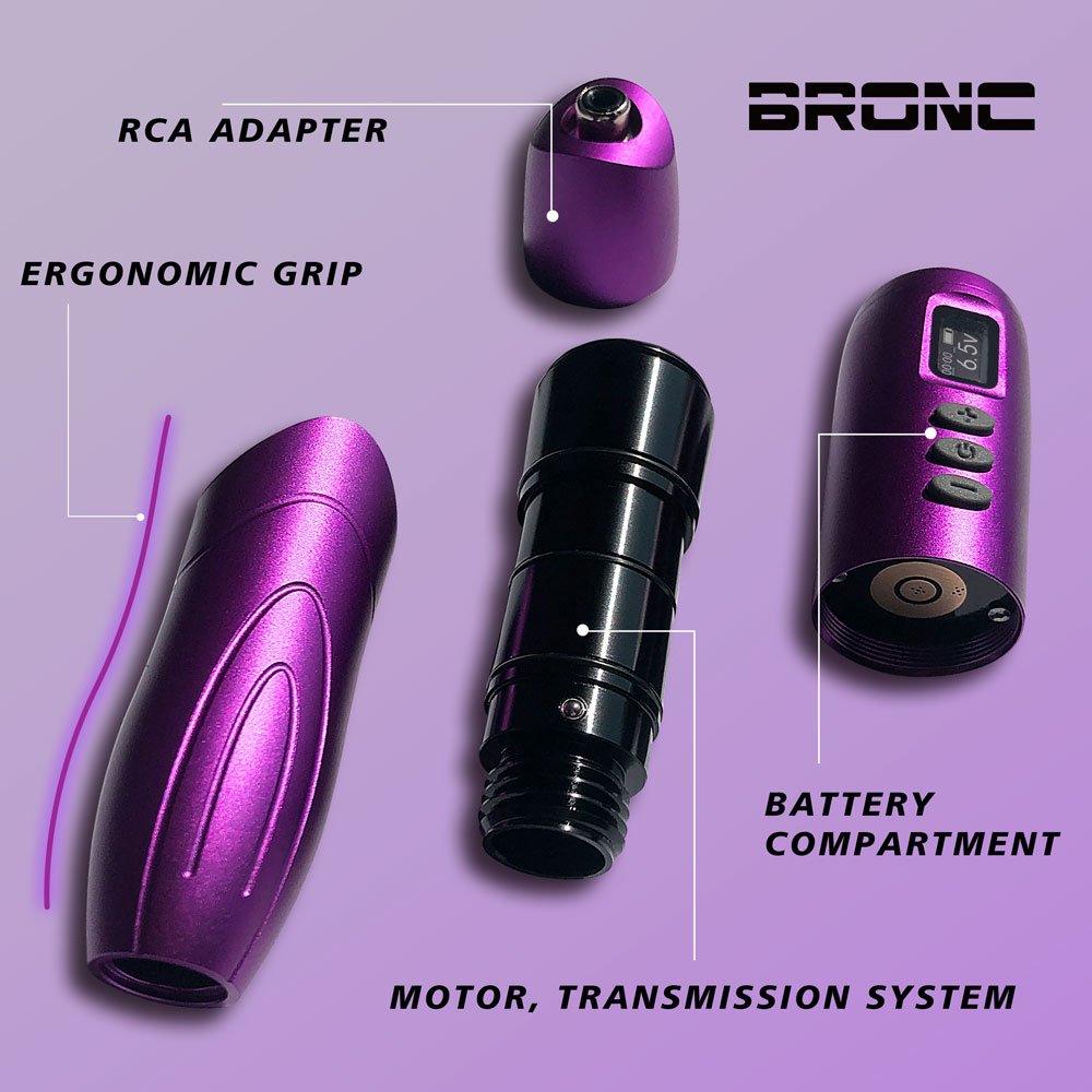 BRONC MAGIC Microblading Pen 12V Swiss Motor Wireless Tattoo Machine Permanent Makeup Machine Wireless PMU Machine for Body Art