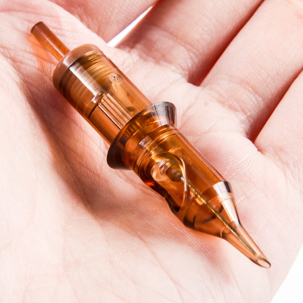 Factory High Quality 1rl 3rl Rhein Brown Cartridge 304 Stainless Steel Disposable Eo Sterile Pmu Tattoo Machine Needle Cartridge