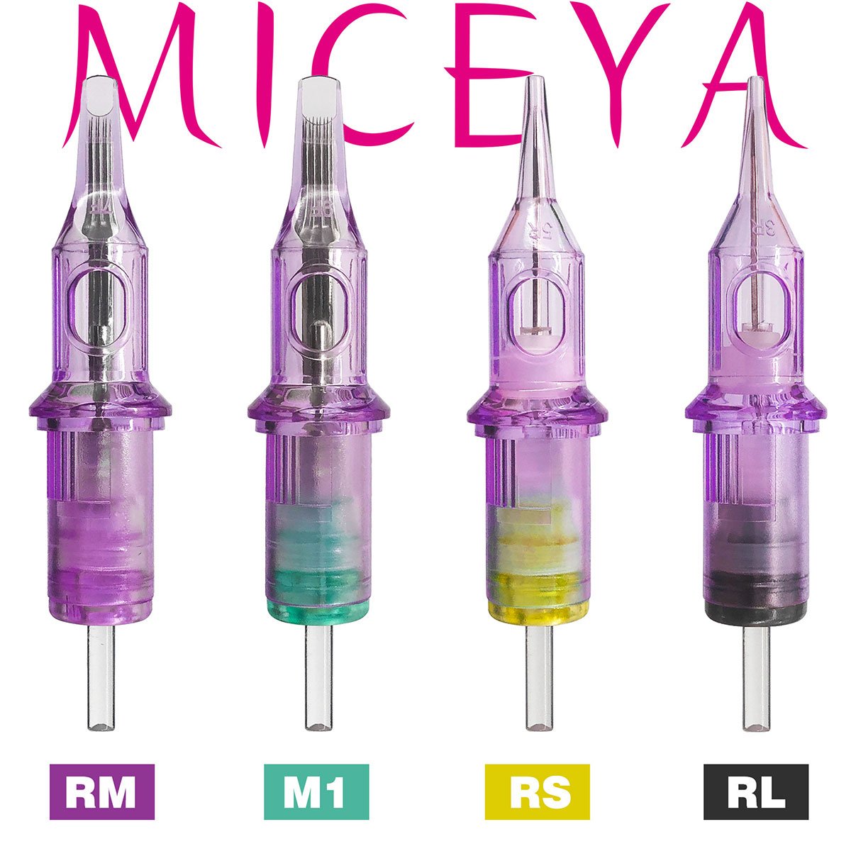 MICEYA Original Purple Tattoo Needles Cartridges Essential RS for Eyebrow Lips Tattooing
