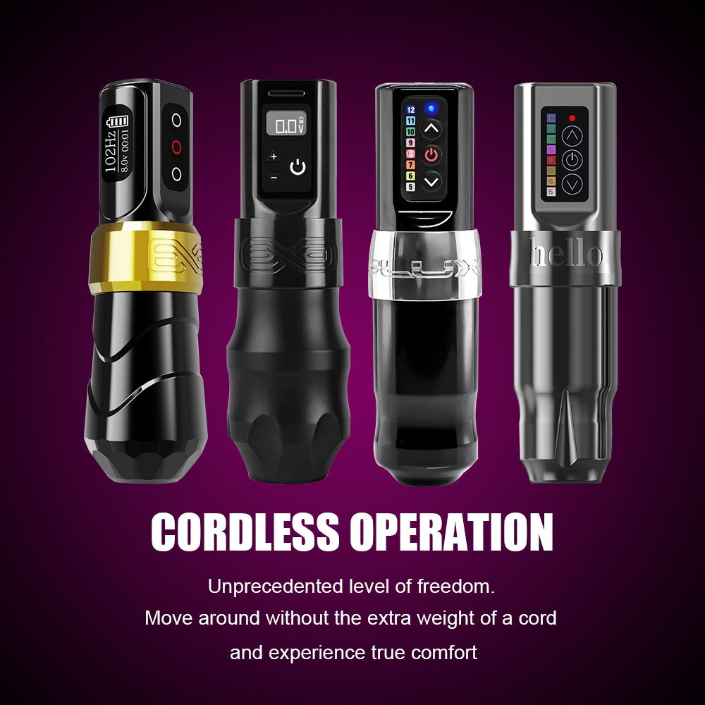 Custom Logo Cordless Adjustable Stroke FLUX FK Iron Max Mini Gun Professional Wireless Tattoo Machine Pen for Sale Beginners