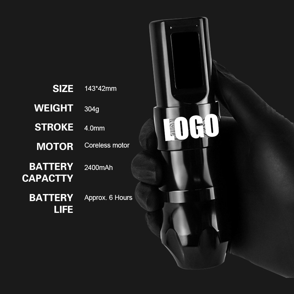 Custom Logo Cordless Adjustable Stroke FLUX FK Iron Max Mini Gun Professional Wireless Tattoo Machine Pen for Sale Beginners