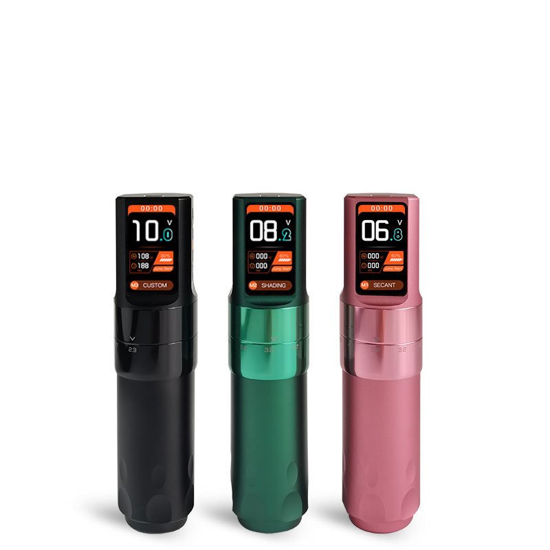 Custom Logo Cordless Adjustable Stroke FLUX FK Iron Max Mini Gun Professional Wireless Tattoo Machine Pen for Sale Beginners