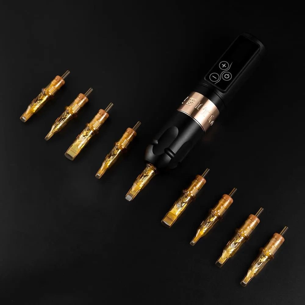 Ambition 20Pcs Sterilized Safe 0.35mm 0.3mm 3rs 5rs RS Round Shader Tattoo Needles Cartridges for Body Art